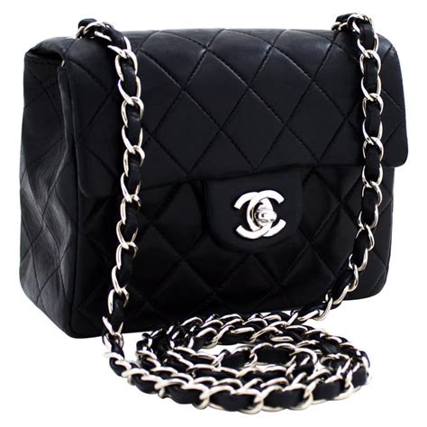 chanel silver chain bag|chanel handbags with chain straps.